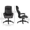Massage Office Chair, High Back Executive Office Chair with 6-Point Vibration, Adjustable Height, Swivel Seat and Rocking Function, Brown
