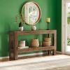 63-Inch Narrow Long Console Table for Living Room, Farmhouse Wood Entryway Table for Hallway, Sofa