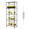 Plant Shelf with Grow Light, 5-Tier Indoor Plant Stand, 71 in Tall Plants Display Rack with Wheels & 4/9/14H Timer