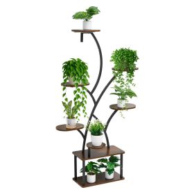 Plant Stand Indoor with Grow Lights, 62 in Tall 8-Tier Lighted Plant Shelf, Metal Corner Plants Holder, 3 Timer & 10 Brightness