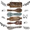 6 Pieces Home Wall Signs This Is Us/Together/Family/Bless This Home Wall Art Decor for Living Room Bedroom Kitchen Wooden Rustic Farmhouse Art Hanging