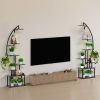 Plant Stand Indoor with Grow Lights, 65.5 in Tall 7-Tiered Lighted Plant Shelf, 2 Pack Metal Corner Plants Holder, 3 Timer & 10 Brightness