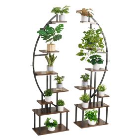 Plant Stand Indoor with Grow Lights, 65.5 in Tall 7-Tiered Lighted Plant Shelf, 2 Pack Metal Corner Plants Holder, 3 Timer & 10 Brightness