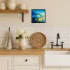 Hydrangeas in Watercolor Framed Metal Print Bathroom, Kitchen, Office, Home Decor Wall Art Ready to Hang, Square, 8X8
