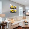 Wall Art Decor - 4 Panels Sunflower Canvas Wall Art Giclee Modern Home Decoration Watercolor Poster Canvas Picture for Living Room Ready to Hang