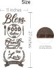 DecorSmart Wood Farmhouse Kitchen Wall Decor Decorations Dining Room Wall Decor Kitchen Signs Quotes Bless The Food Modern Farmhouse Style 129