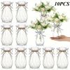 Stylish Plastic Vases Featuring a Diamond Pattern And Ribbon Details - Clear, Perfect for Creating Your Own Flower Arrangements