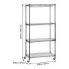 Plant Stand with Grow Light, 4-Tier Plant Shelf with 45W Full Spectrum Grow Light, 3 Mode Plant Light with Timer and Wheel for Seed Starting