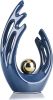 12" H Navy Blue Aesthetic Room Decor Accent, TV Stand Funky Table Centerpiece, Abstract Art Ceramic Statue and Sculpture, Blue Decor for Living Room