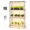 Indoor Greenhouse with Grow Light, 59 in Tall 4-Tier Plant Stand with Clear Cover, Timer & Hygrometer, 180W Full Spectrum Grow Lights