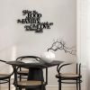 Bless the Food Metal Wall Decor - Scripture Room Decor Bible Quotes Wall Art Christian Home Decor for Living Room, Dining Room, Kitchen (Black)