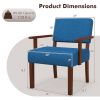 Wooden Frame Accent Chair Upholstered Living Room Chair