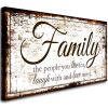 Family Quote Wall Art Living Room-Family Wall Decor-Inspirational Motto Family Love Most Canvas Wall Art-Rustic Farmhouse Canvas Prints Painting Artwo