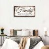 Family Quote Wall Art Living Room-Family Wall Decor-Inspirational Motto Family Love Most Canvas Wall Art-Rustic Farmhouse Canvas Prints Painting Artwo