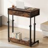 Adjustable height desk, computer desk, office desk, mobile side desk, portable desk with drawers,