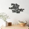 Bless the Food Metal Wall Decor - Scripture Room Decor Bible Quotes Wall Art Christian Home Decor for Living Room, Dining Room, Kitchen (Black)