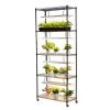 Plant Shelf with Grow Light, 5-Tier Indoor Plant Stand, 71 in Tall Plants Display Rack with Wheels & 4/9/14H Timer