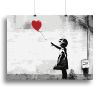 Banksy Balloon Girl Love Heart Canvas Print or Poster