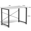 Computer Desk for Home Office, Modern Study Work Table Simple Style for Bedroom, Writing Desks with X-Shaped Reinforcement