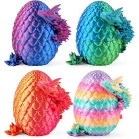 8" 3D Printed Dragon Eggs, Mystery Crystal Dragon Egg For Easter Basket Stuffers, Unique Easter Toys & Decor, Fantasy Tabletop Decor For Kids & C (Option: defaulttitle)